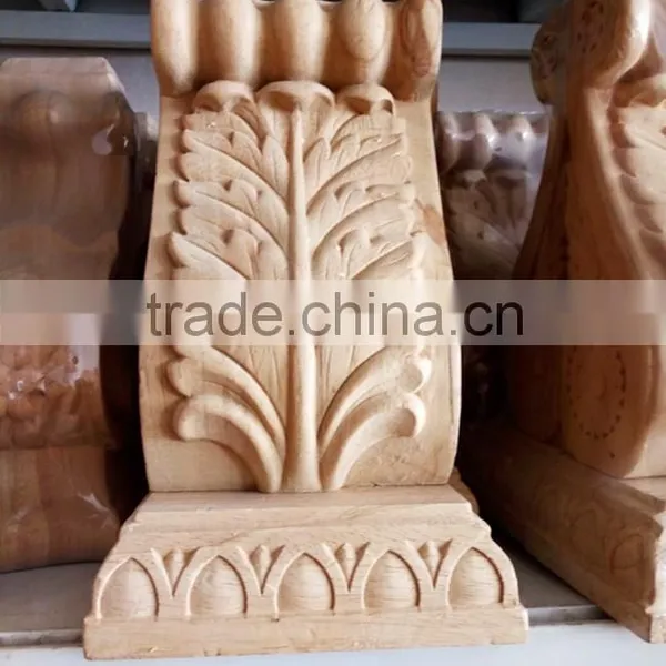Hand Carved Decorative Wood Caving Solid Wood Moulding photo-3