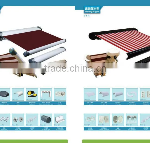 Auto Motorized Manual Polyester Retractable Awning and Rollershutter Patio Sunroom photo-3