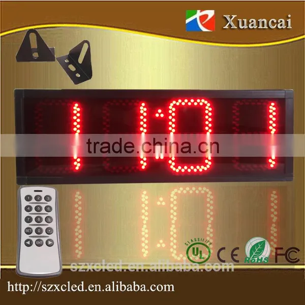 High Clear High Brightness 5'' Red LED Digital Timing Clock or Countdown Timer Brightness Adjustable photo-5