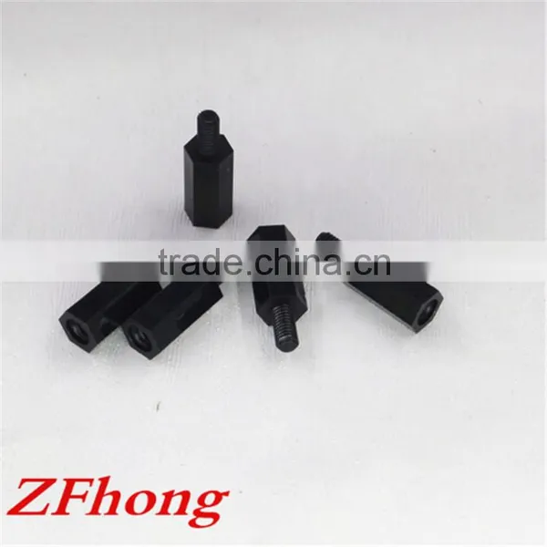 m2 M2.5 m3 m4 Black Hex Pcb Nylon / Plastic Spacer Standoff Male Female