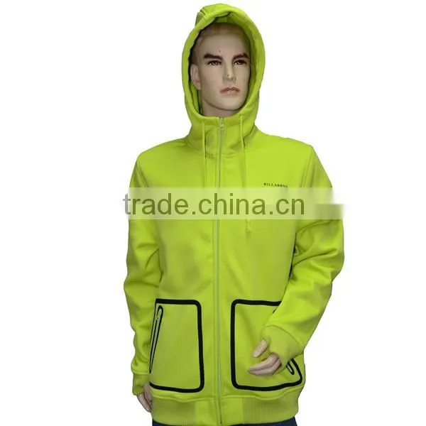 Breathable Membrane Windbreaker Men's Softshell Jacket With Hood