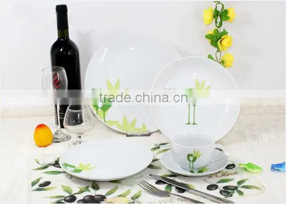 Coupe Ceramic Dinner Set, 20pcs Dinnerware, Ceramic Dinnerware With Decal Printing photo-4