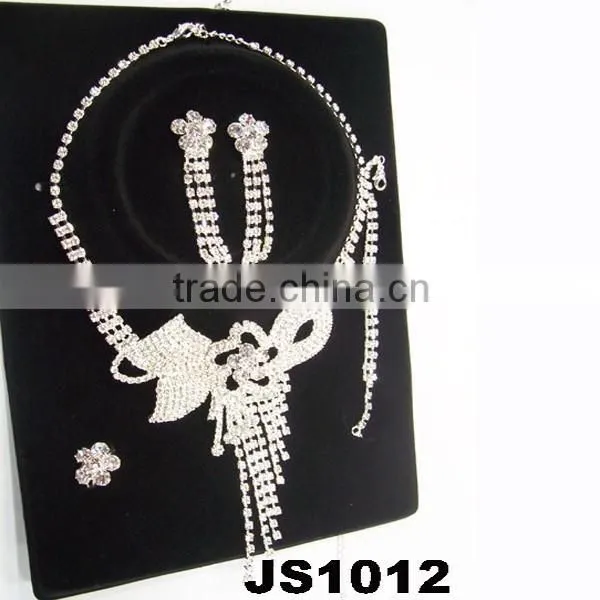Fashion Arabic Glitter Rhinestone Crystal Wedding Jewelry Sets photo-4