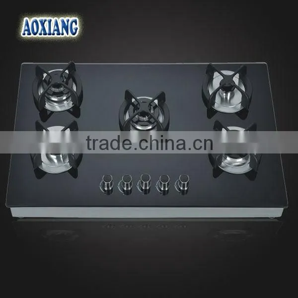 Kitchen 5 Burner Built-in Tempered Glass Gas Stove/ Gas Stove/ Gas Cooker AX-1225