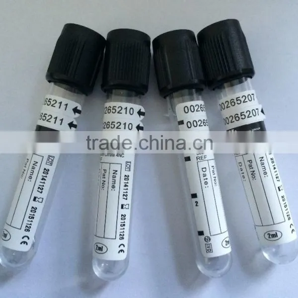 Vacuum Blood Collection Tube With 3.8% Sodium Citrate Additives photo-4