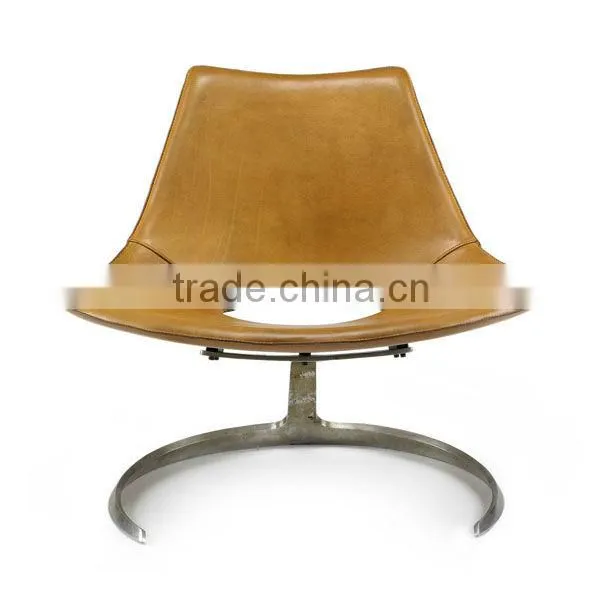 Barcelona Leather Chair With Stainless Steel