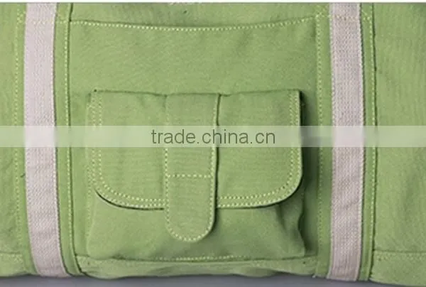 2015 New Custom High Quality Large Capacity Tote and Sling Shoulder Cotton Canvas Yoga Bag for Women photo-5