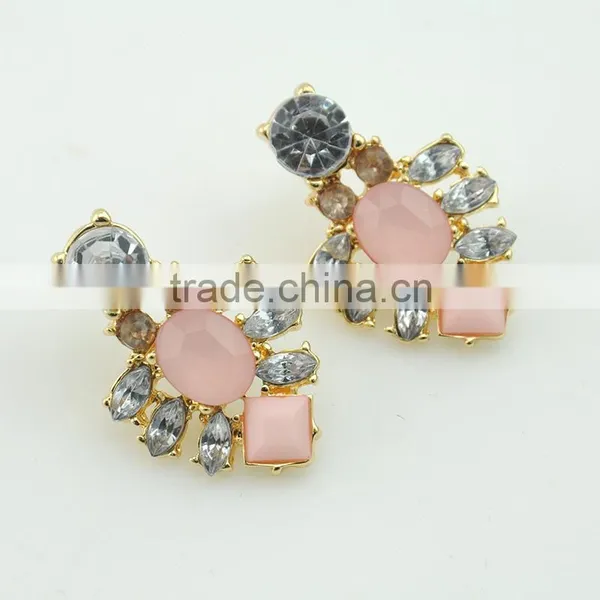 Fashion Resin Crystal Necklace and Earrings Jewerly Set Fancy Crystal Necklace Sets Supplier's Choice photo-4