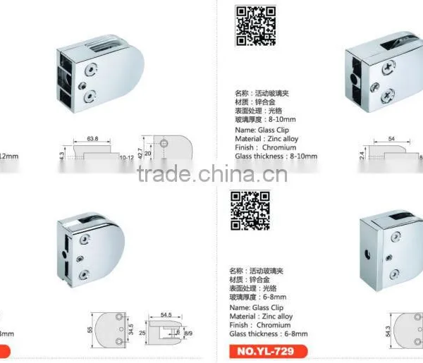 Zinc Alloy Chromium Clips for Glass Clip Frame photo-3