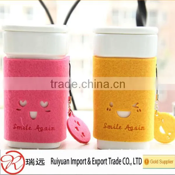 2016 Hot Sale Eco-friendly Practical Cheap Felt Cup Sleeve photo-4