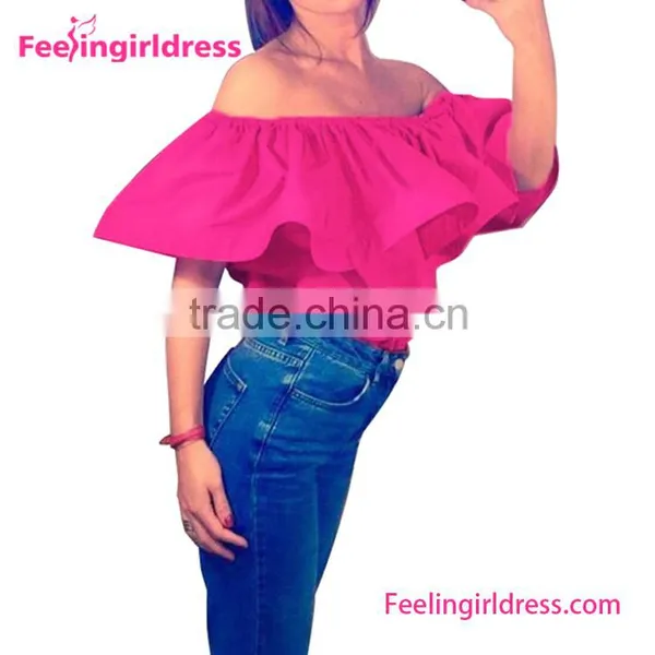 Free Sample Oem Service Tops for Women 2016 Blouses