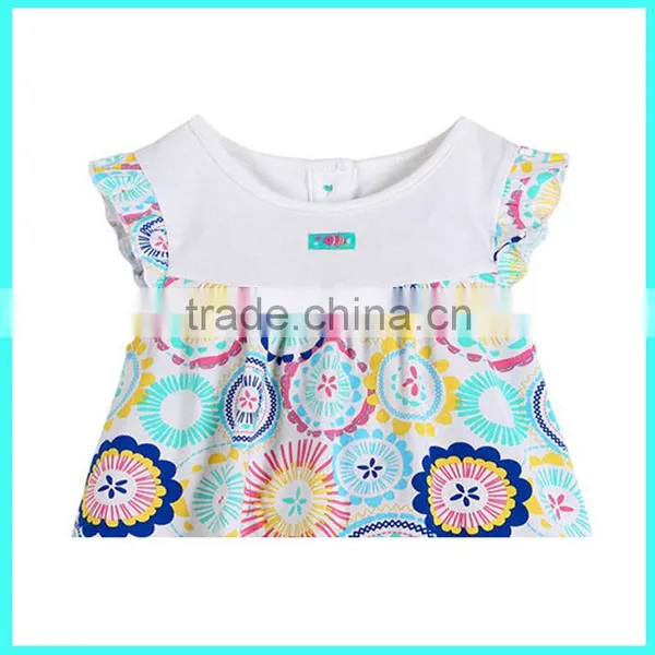 Wholesale Short-sleeve Cotton Kid Girls Princess Baby Dress Pictures for Summer photo-3