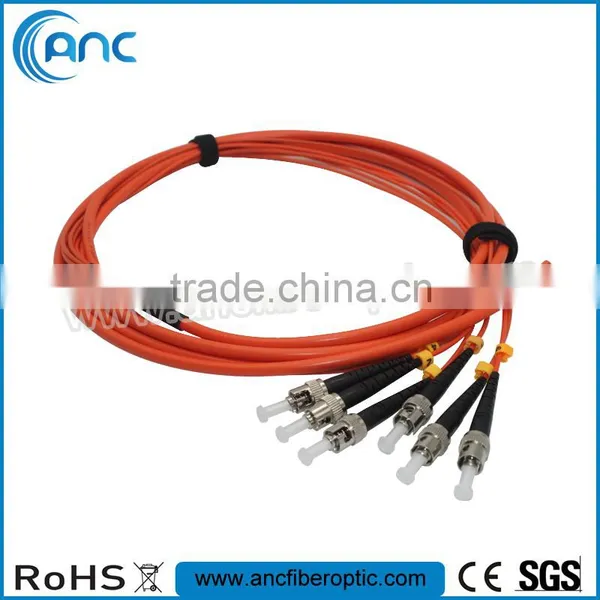 6 Core MM/SM Mini Breakout Optical Fiber Pigtail With 2.0mm ST Pigtail