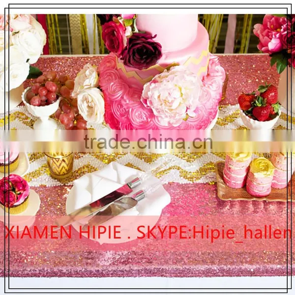 100% Polyester 3D Sequin Hand Embroidered Sequin Table Runner photo-2