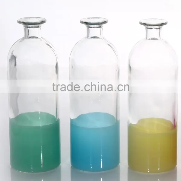 High Quality Multicolour Bottom Glass Vase With Clear Welt Top photo-3