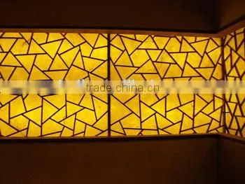 CNC Carving Stone Decorations on the Surface of Artificial Transparent Stone Panel photo-4