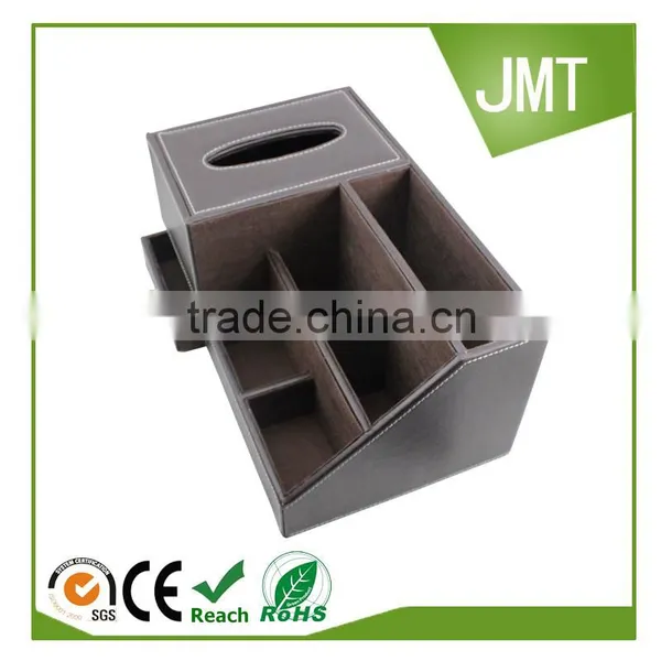 JMT Factory Multifunctional PU Leather Wholesale Storage Box Tissue Box photo-4