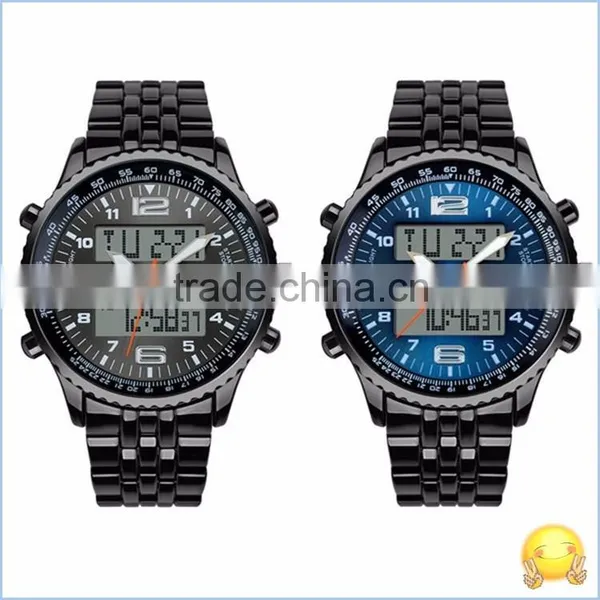 30M Water Resistant Skmei New Black Metal Cheap LED Watches For Men photo-6
