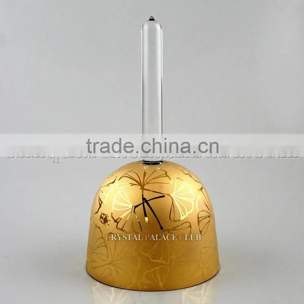 24k Gold Quartz Crystal Singing Bowl With Handle and Design photo-2