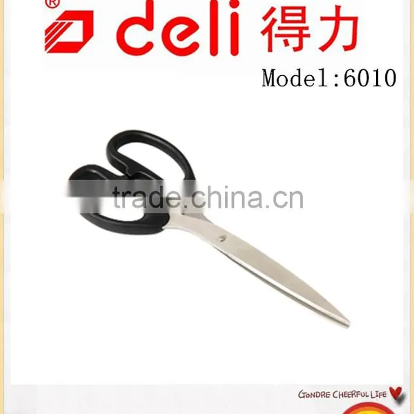 Deli Stainless Steel Scissors Office Scissors Red Household Scissors Model 6010 photo-5