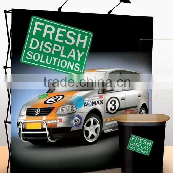 Curved or Straight Spring Connection Pop up Display Stand