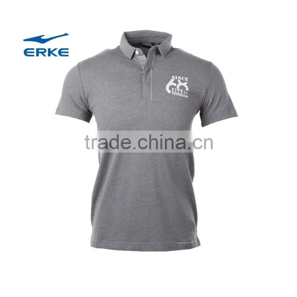 ERKE Mens Casual Micro Collar 100% Cotton Short Sleeve Polo t Shirt for Wholesale/OEM photo-3