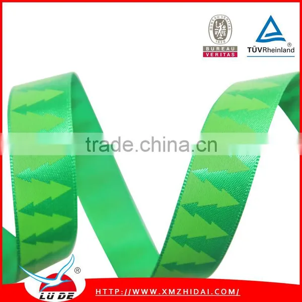 2016 Wholesale Polyester Christmas Printed Ribbon for Holiday Decoration photo-5