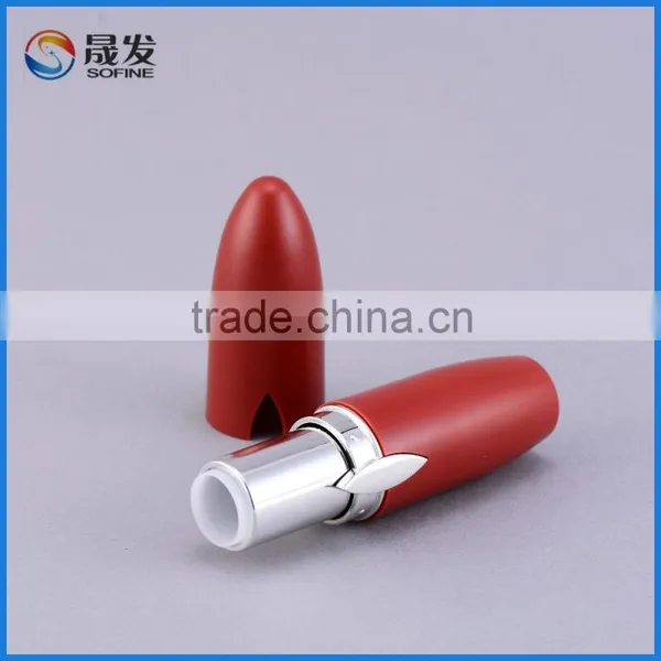 Plastic Makeup Cosmetics Matte Red Lipstick Container photo-3