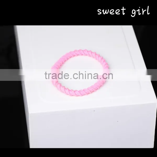 Popular Elastic Hair Bands Ties Ponytail Hair Holder Hair Rope Round Shape-F12 photo-3