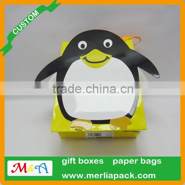 Penguins Cartoon Christmas Paper Bags Present Kids Birthday Party Jumbo Bags photo-4
