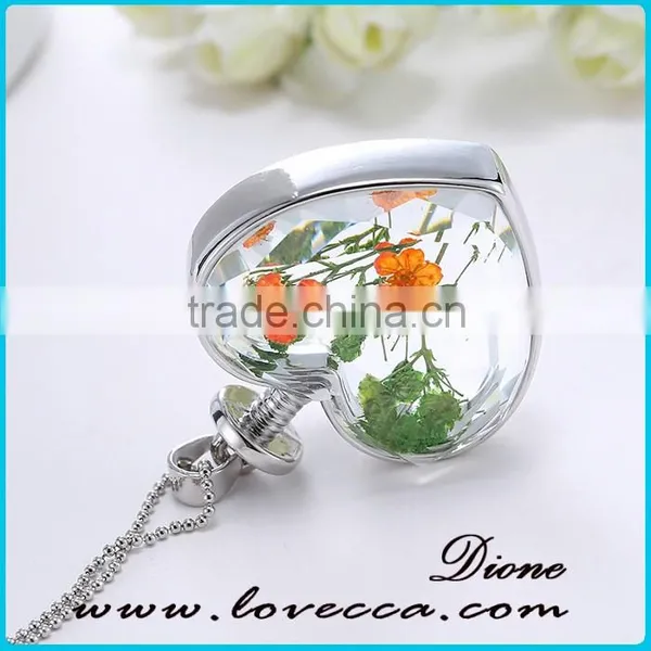 Guangzhou High Quality Fashion Accessories Real Dried Flower Clear Crystal Floating Charm Locket Pendant photo-6
