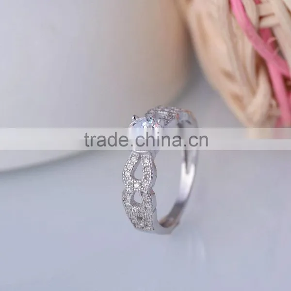 925 Sterling Silver Bat Shaped Hollow Out Silver Ring for Women With Paving Zircon photo-4