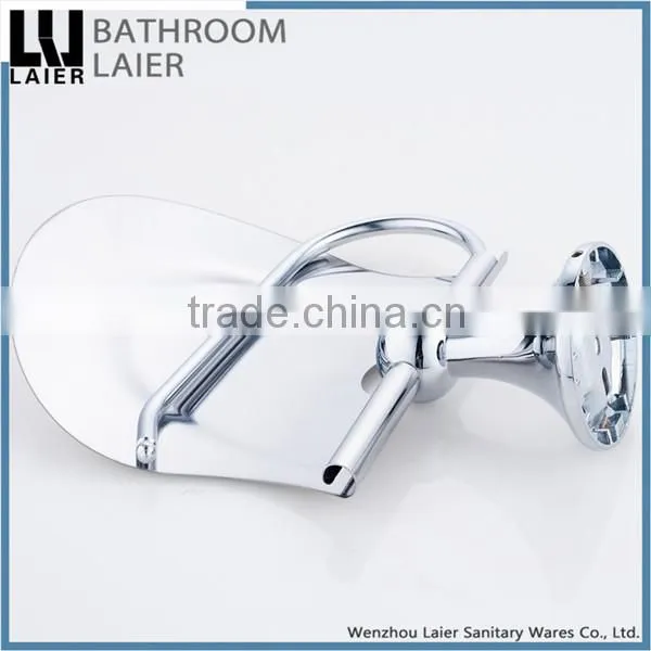 China Manufacture Covered Zinc Alloy Chrome Finishing Bathroom Sanitary Items Wall Mounted Toilet Paper Holder photo-5