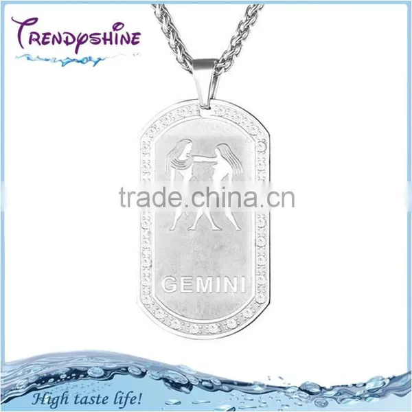 Cheap Personalized Stainless Steel Custom Logo Pendant Necklace