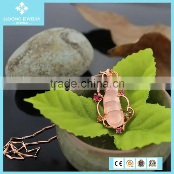 Insect Natural Quartz Rose Gold Colour State Charms Necklace Pendant Wholesale photo-5