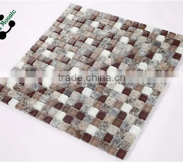 SMS09 3D Material Mixed Mosaic Crystal Wall Mosic Stone Mosaic for Wall photo-2