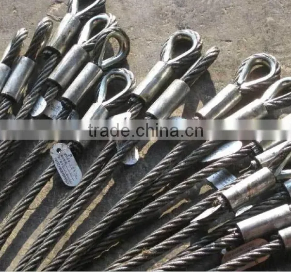 Steel Wire Rope/ Cable With Clamp/ Eyelets/ Fittings/Thimble photo-2