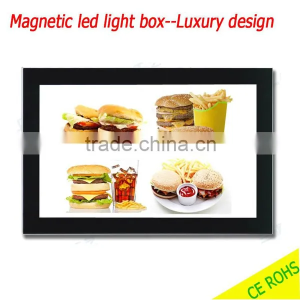 Black Aluminum Led Magnetic Photo Frame