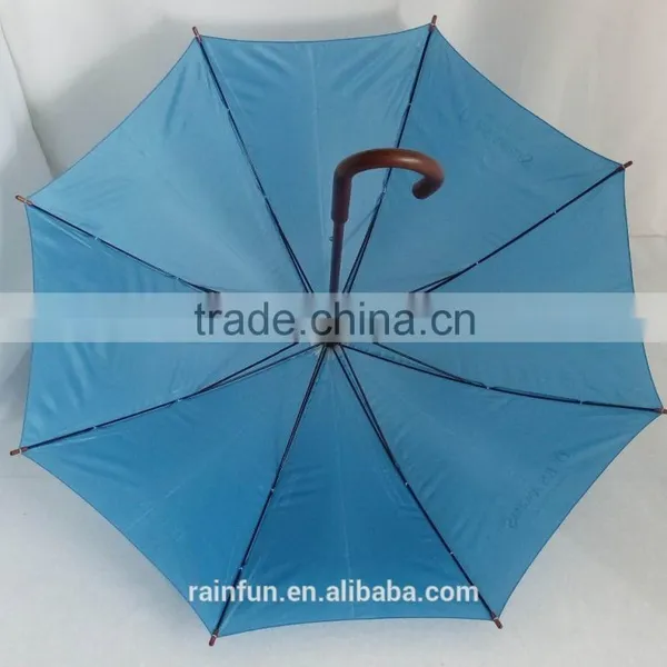 Sky Blue Windproof Manual Open Long Umbrella photo-4