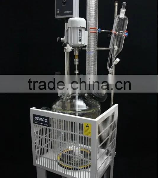 30L Jacketed Glass Reactor - FJ3003-SENCO-China Made----Complet Flange Joint Working Temp: -70C~200C; PTFE Seal photo-2