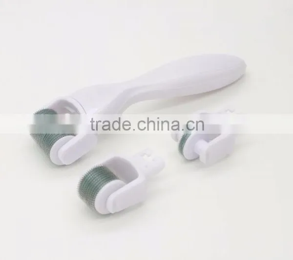 Scar Removal Changeable Heads Derma Roller 3 In 1 Functions Needles Needle Skin Roller Microneedles Derma Rolling System Microneedle Therapy Derma Meso Roller Hair Restoration photo-4