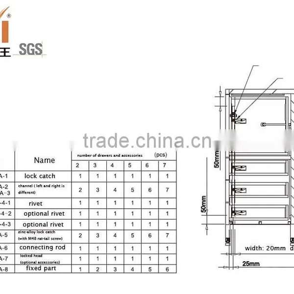 Furniture Hardware Interlock Accessories for Cabinet Drawer photo-2