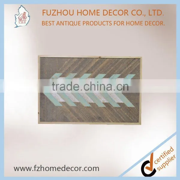 Solid Wood Sign With Geometric Pattern Splicing Board for Home Decoration or Gift photo-4