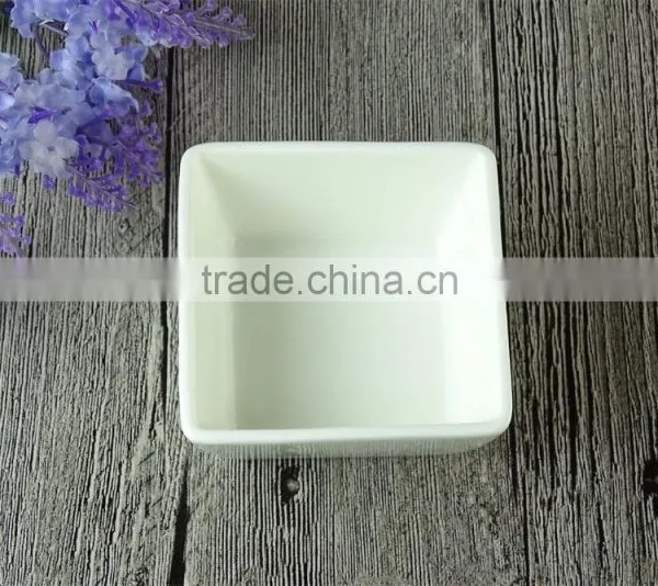 Hot Sale 3inch Porcelain Wholesale Square Ceramic Bowl for Restaurant Hotel photo-2