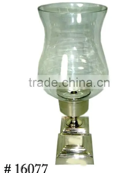 Decorative Stem Glass Hurricane photo-3
