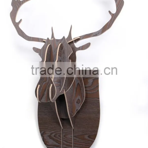 DIY 3D Cut Model Kit- Wooden Puzzle Kit for Educational &Wall Decor - Construct a Creative& Visual Model on Your Own Deer Head photo-4