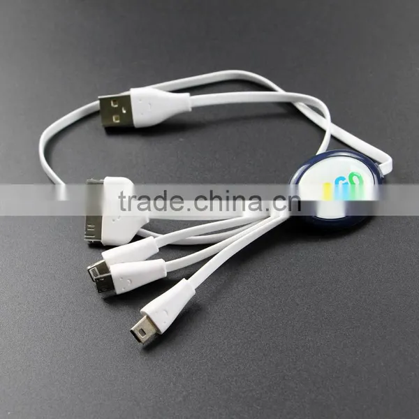 Logo 4 in 1 Charging & Sync Cable for IPhone 6, 6 Plus, 5/5S/5C, 4/4S, IPad 4, Mini, Air, Samsung for Brand Promotion photo-4