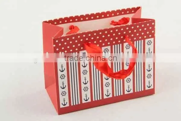 Foldable Gift Bag With Anchor Patterns/ Shopping Bag photo-3