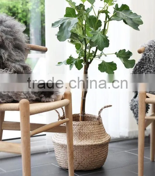 Indoor Plants Basket/Seagrass Storage Basket/Seagrass Belly Basket photo-3