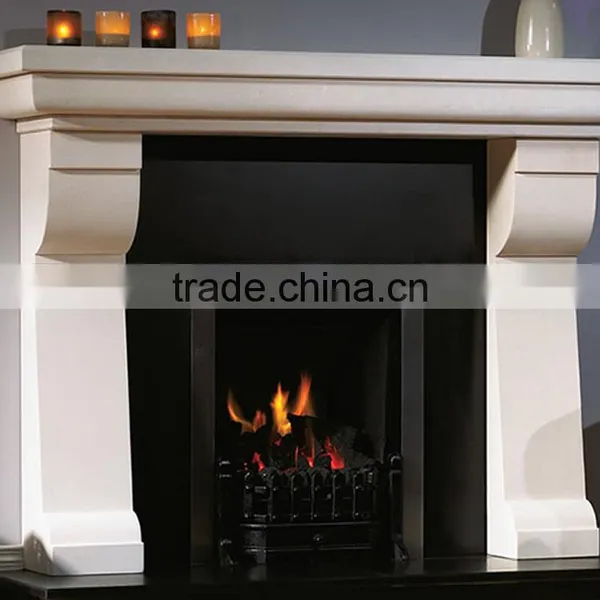 Professional LimeStone Marble Electric Fireplace With CE Certificate photo-6